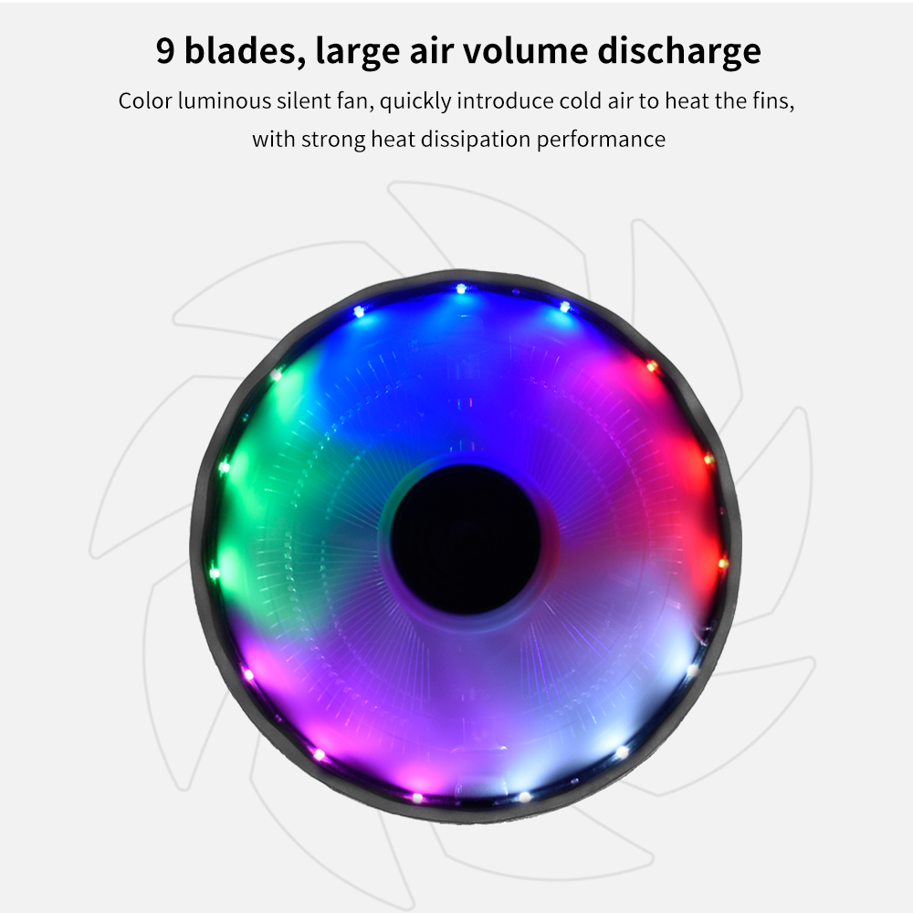 TISHRIC CPU Cooler Fan RGB PWM 3 Pin Computer Case Fan Intel LGA 1700 1200 1150 1151 X79 X99 E5 AMD AM3 AM4 CPU Cooling Fan. 
