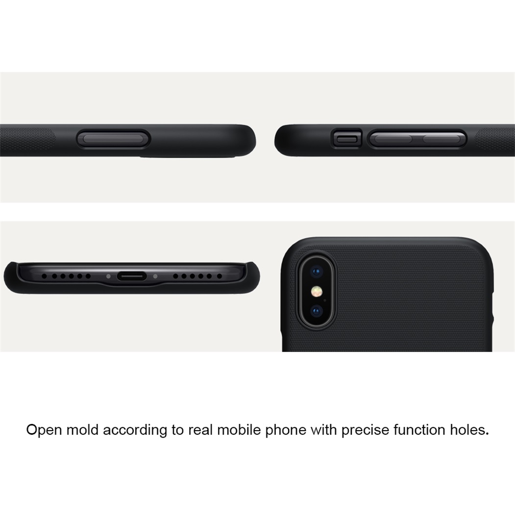 For iPhone X XS Case Cover Nillkin Phone Case Super Frosted Shield Matte Hard PC Back Cover Black protector Case For iPhone XS. 