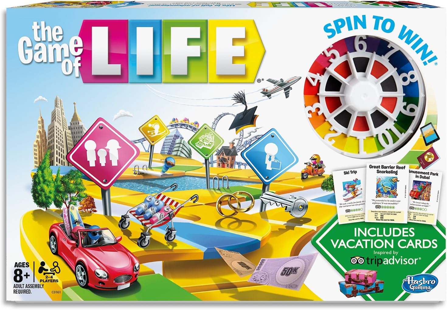 HASBRO, TRIPADVISOR PARTNER TO ADD VACATIONS TO THE GAME OF LIFE. 