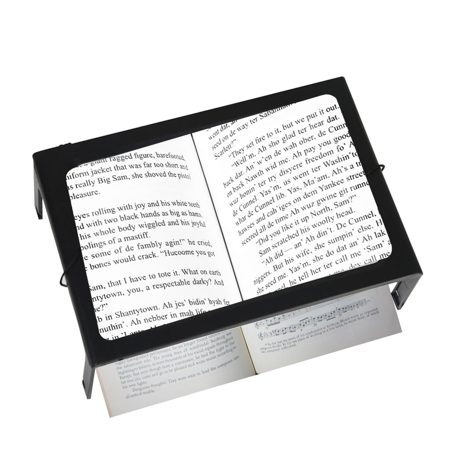 gu Portable Table Magnifier With 6 Led Lights Type Reading Loupe Magnifying Glass Screen Magnify Tools For Elderly. 