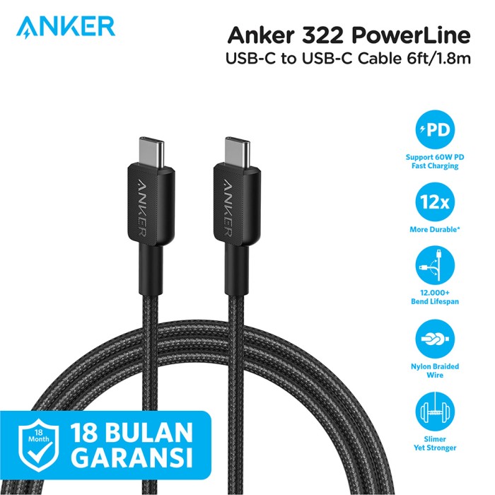 Anker Ank 322 Usba Usbc 90 W Cavo Da Usb A A Usb C - Foto 9