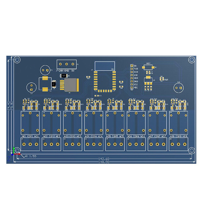 Relay Module ESP-07 8 Way 5V/7-28V Power Supply Development Board. 