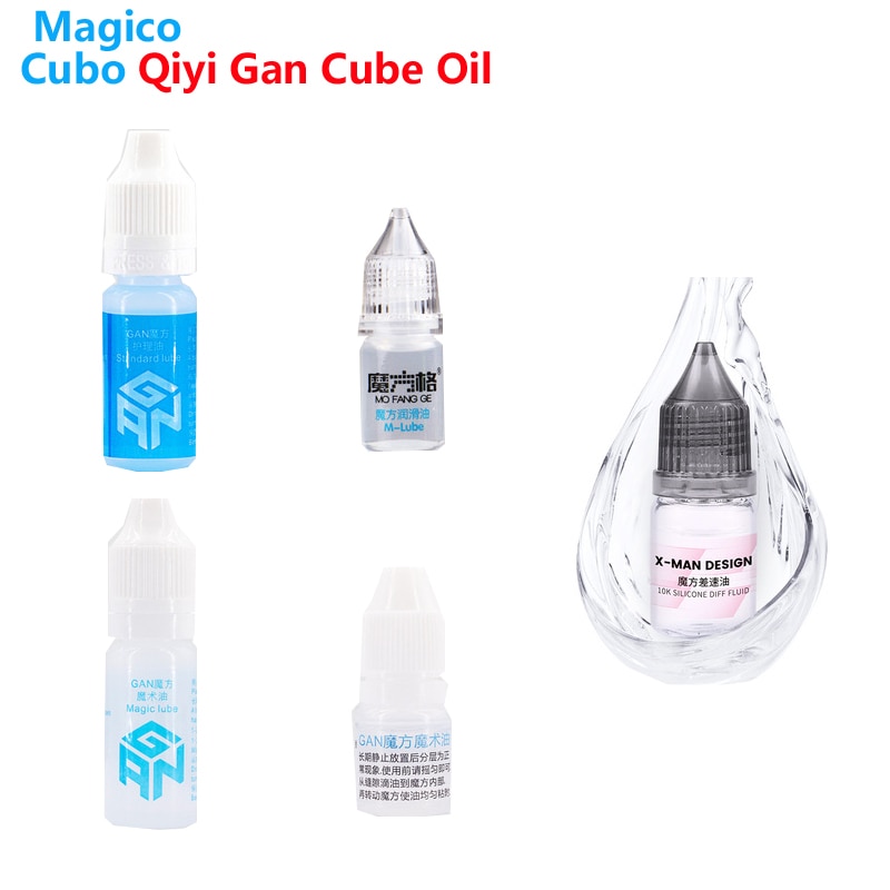 【The road to happiness Store】Gan Qiyi Cube Lube 2ml 10ml Lubricating Oil for Speed XMD qiyi M-lube Professional oil lube Make Rotation Smooth. 