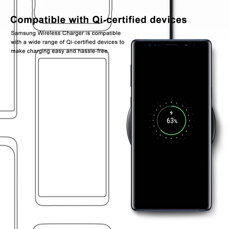 Samsung Wireless Charger Fast Qi Charge For Samsung Galaxy S22 S21 S20 Plus Note 10 10+ 20 ultra iPhone 15 pro 14 11 13 12 Plus. 