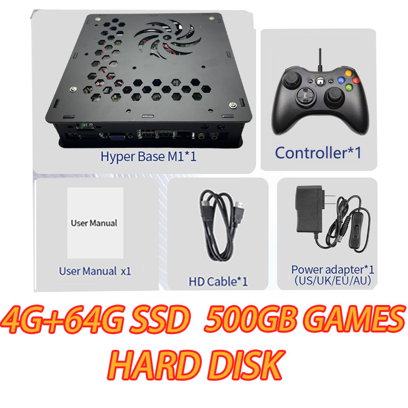 Super Console X8 Plug Play On TV 4G RAM 500G Rom 70000+ Retro Game for Wii PS2 DC PSP Dreamcast Gamecube Xbox 3DS 4K 60FPS 1.8G. 