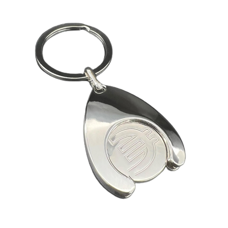 Portable Keychain with Shopping Cart/Euro/Blank Coin Tokens Pendnat Durable Metal Coin Holder for Grocery Drop shipping. 