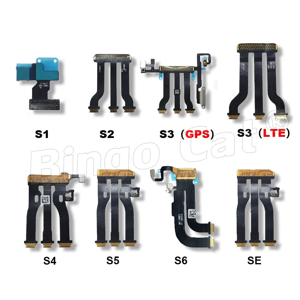LCD Display Touch Screen Motherboard Main Board Connector Flex Cable Ribbon For Apple Watch Series 1 2 3 4 5 6 SE 42mm 40mm 44mm. 