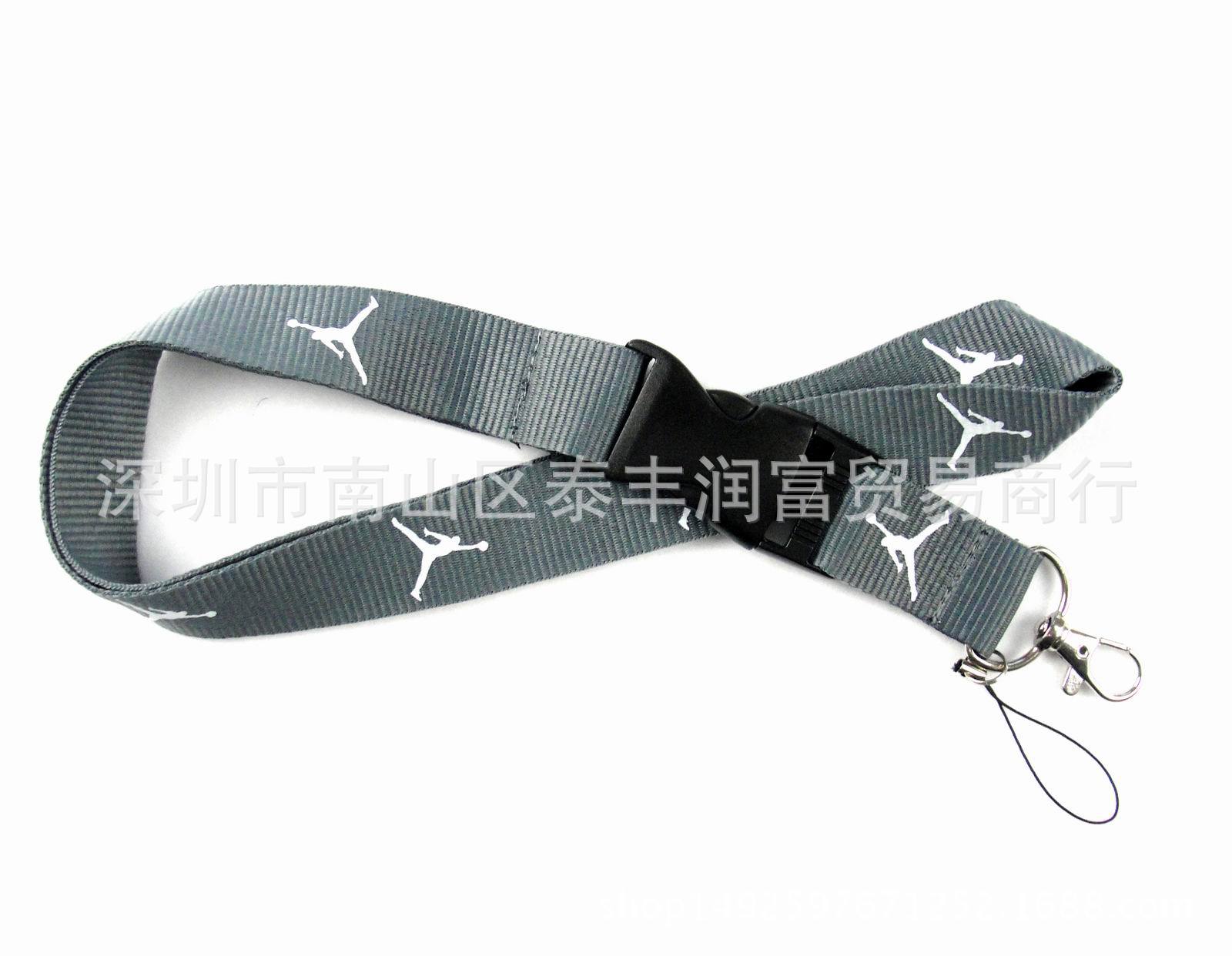Spot sports LOGO Jordan gift badge key mobile phone work card lanyard export quality 15 colors optional. 