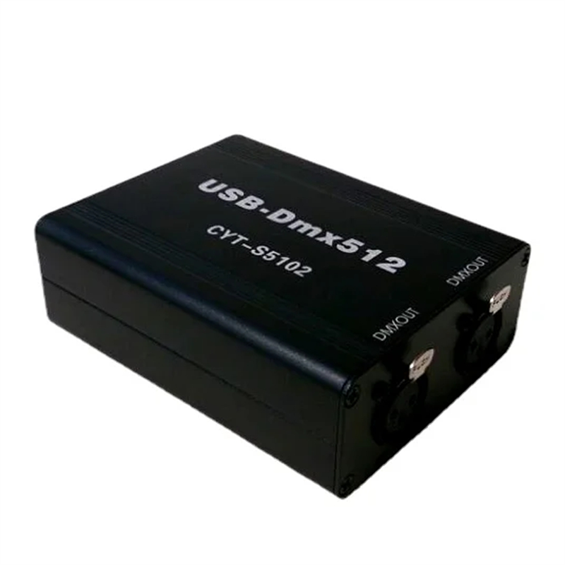 1 PCS Black USB-DMX Controller Support MA OnPC Freestyler+3D DJ USB DMX Interface