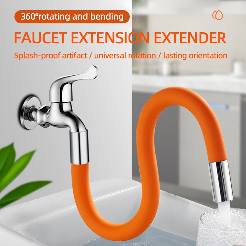 （New）360°rotating Faucet Lengthening Extender Univeral Pipe Nozzle No Dead Angle Cleaning Faucet Extender (10cm/20cm/30cm/40cm/50cm). 