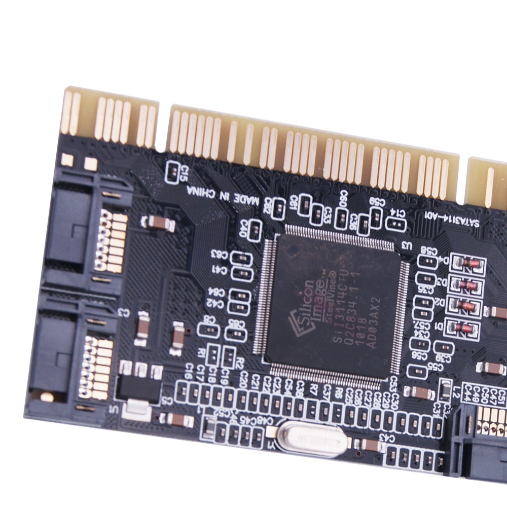 4 Ports PCI SATA Raid Controller Internal Expansion Card with Two Sata Cables, for Desktop PC,Support SATA Hard Drive. 