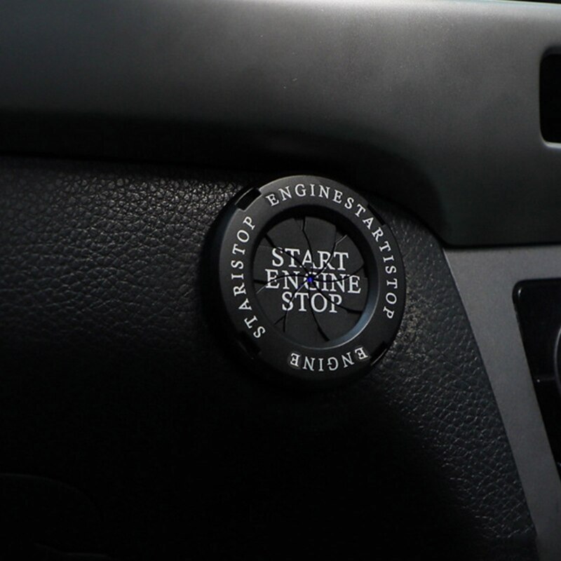 Push Start Button Cover, Engine Start Stop Button Cover Rotary, Ignition Protective Automatic Start Button Cover Accessories, Car Gift for Men. 