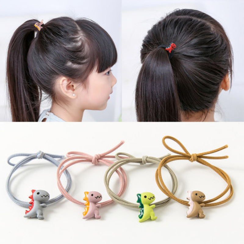 Cute little dinosaur hair band Japanese and Korean girls simple versatile headwear Internet celebrity hair accessories original dinosaur hair rope rubber band