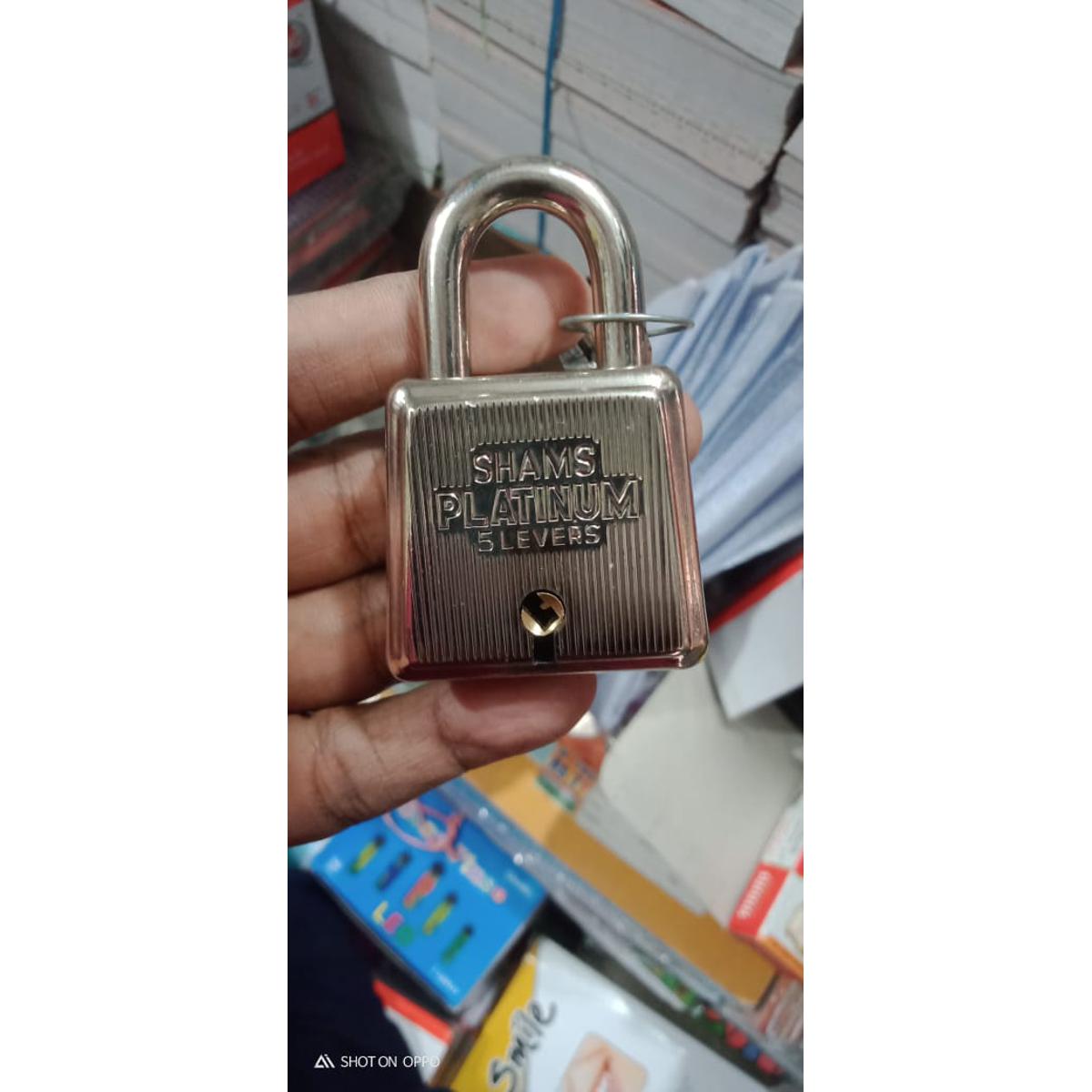 Shams Platinum 8 Lever Reliable Security Lock for Office, Factory & Home.