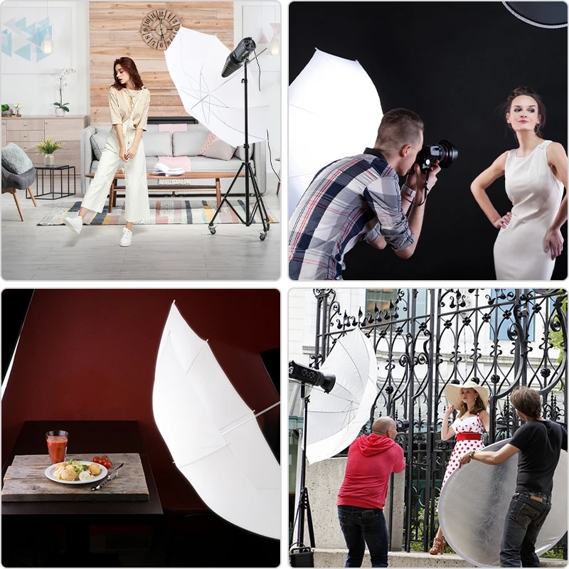 31.5/80 Diameter White Soft Translucent Umbrella Lights Diffusion Photo Umbrellas For Camera Video Photo Studio Photography. 