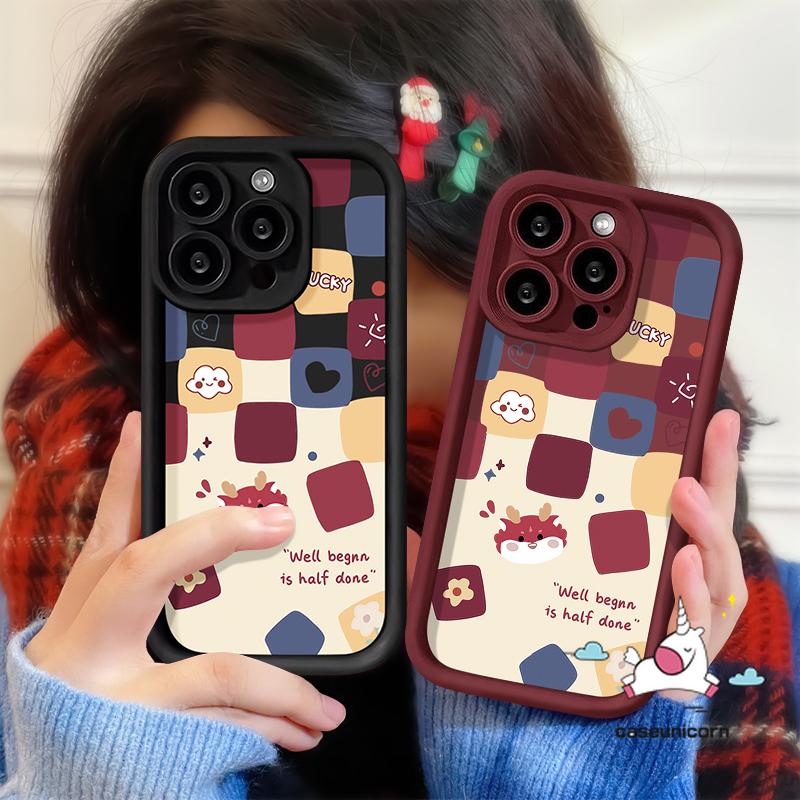Chinese New Year Red Phone Casing Compatible For IPhone 13 12 15 11 14 Pro Max 7Plus 15 8 7 6 6S Plus XR XS Max X SE 2020 Angel Eyes DropSum Colours Soft Cover