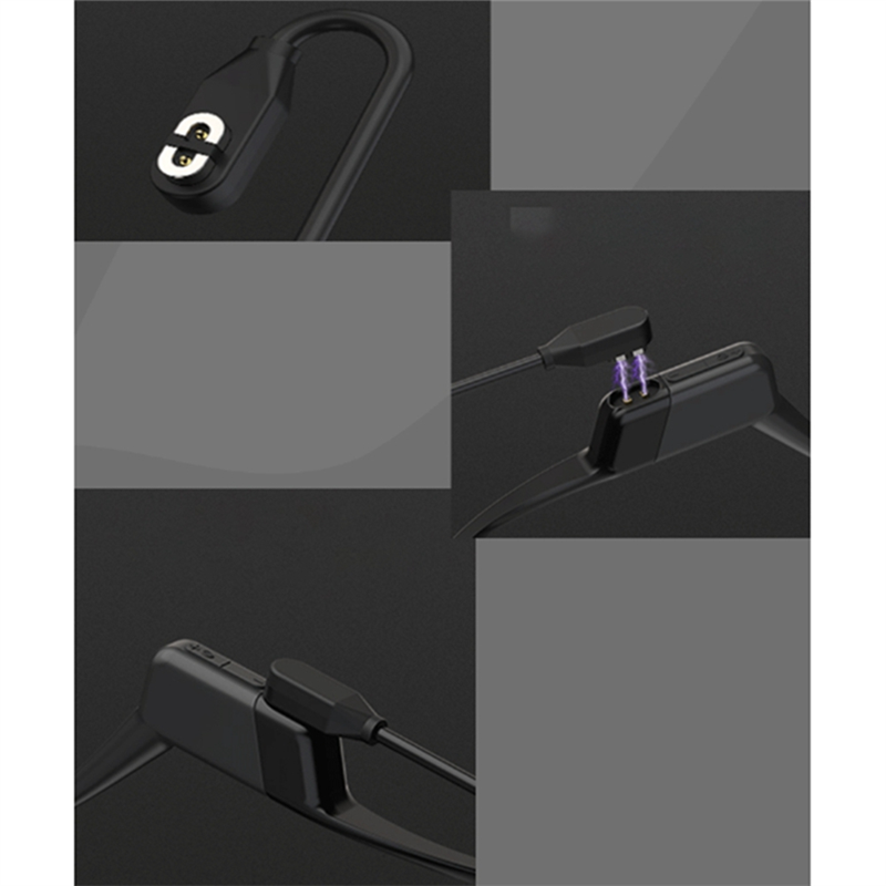 （NEW）Black Magnetic Charger Cord for Aftershokz Aeropex AS800, Shokz OpenRun Pro,OpenRun,OpenComm Bone Conduction Headphones