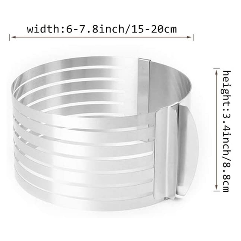 Stainless Steel Cake Ring Cutter, 6 Layer Adjustable Slicer, Slicer 最大