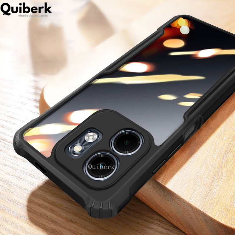 Quiberk for Infinix Smart 9 HD / Hot 50i Case Edge-Reinforced Shockproof Hard Transparent Phone Cover