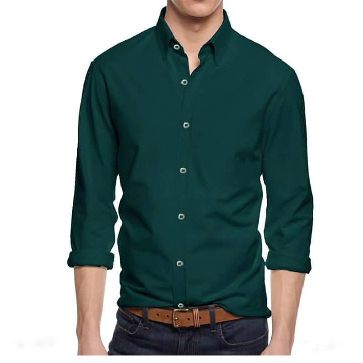 green button down men