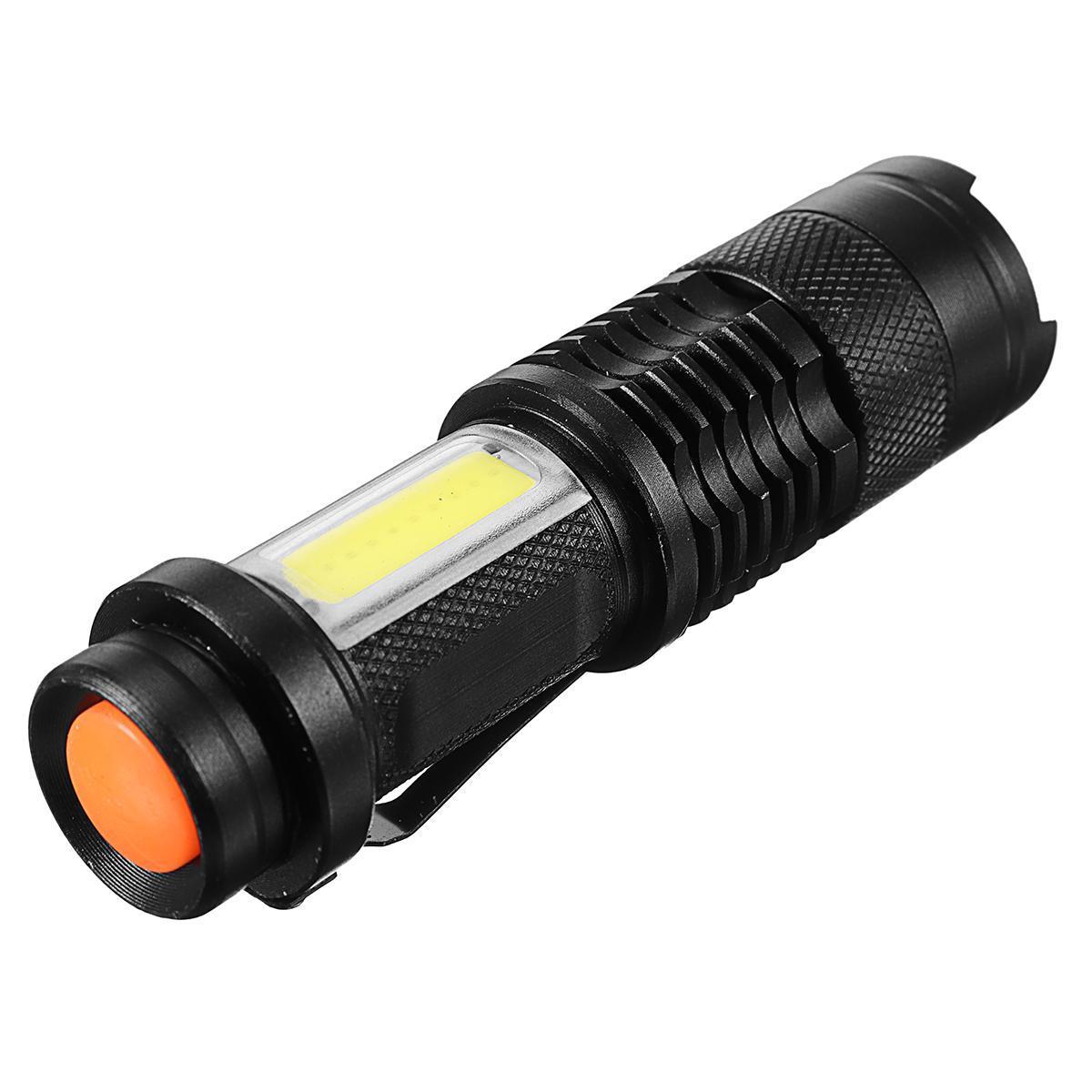 Zoom 10000 LM Q5 + COB LED Mini Flashlight 14500 4 Modes Pocket Torch Lantern. 