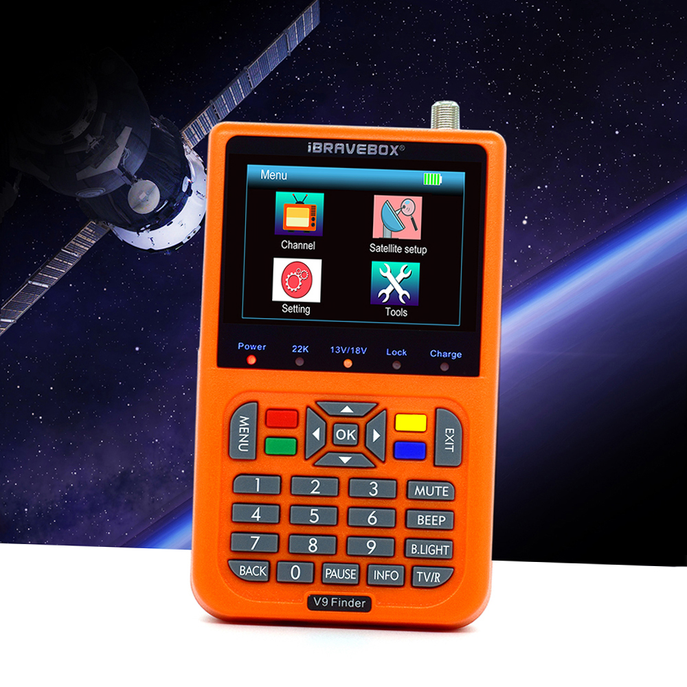 V9 Finder Digital Satellite Finder LCD Satellite Finder Digital Satellite  Finder Meter Satellite Meter Satellite Finder 3.5 inch LCD Digital Display Satellite Television. 