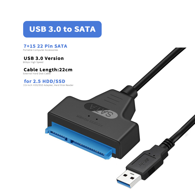 High-Speed USB SATA Cable External Hard Disk Reader 2.5 HDD SSD Hard Drive Adapter 22cm/35cm/50cm USB 3.0/2.0 for Optional. 
