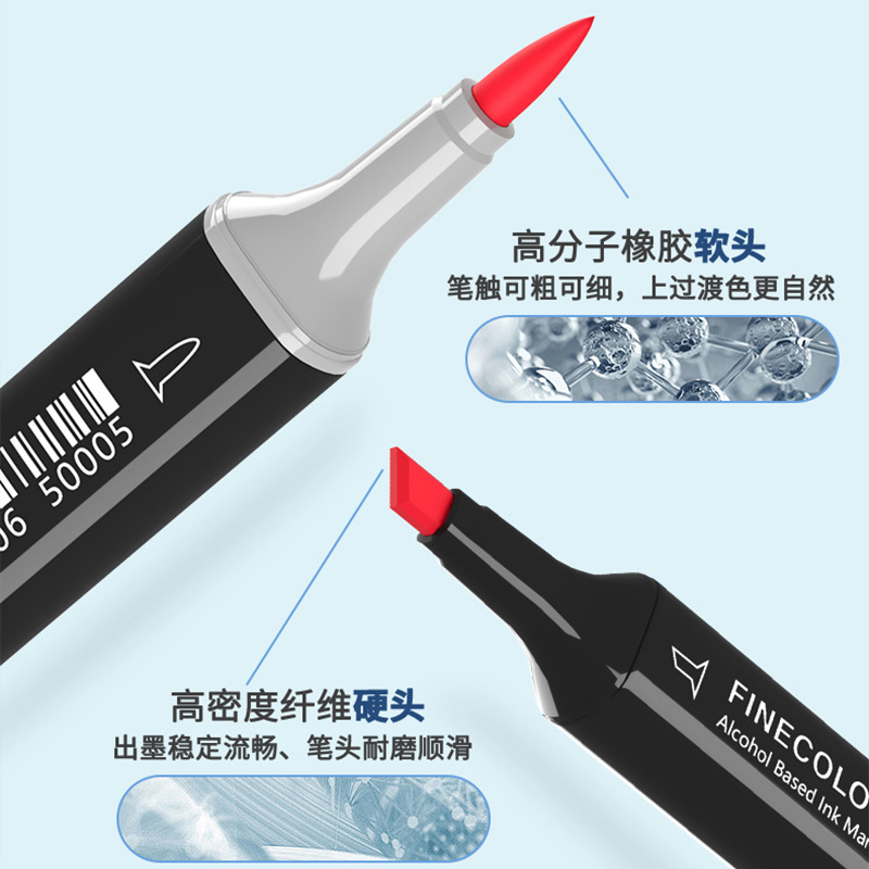 Fakal marker pen one, two, three or four generations of painting, animation students, painting design, soft head skin tone marker, single pen. 