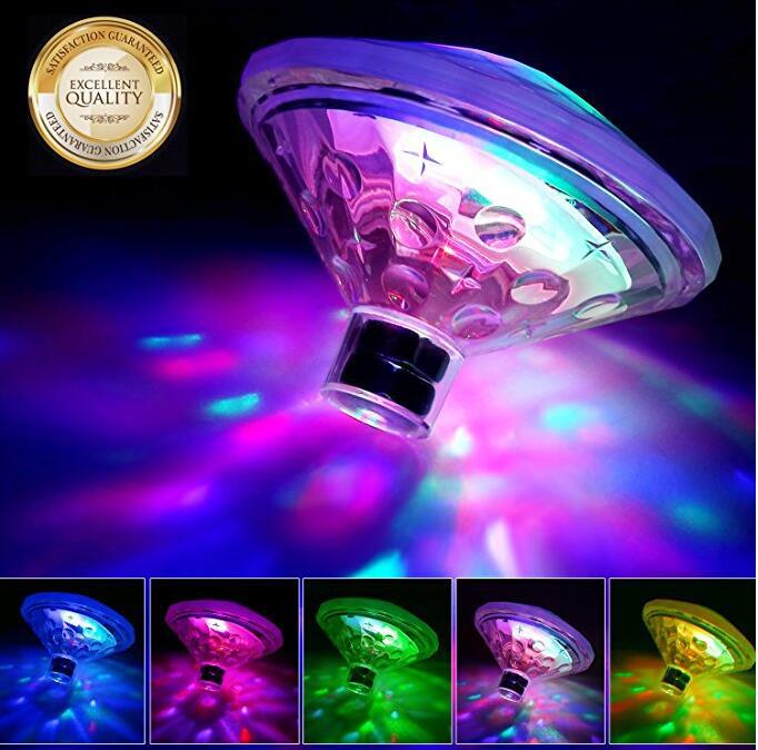 Foreign trade new creative colorful pool lights, intelligent dazzling projection lights, water floating lights, diamond projection night lights. 