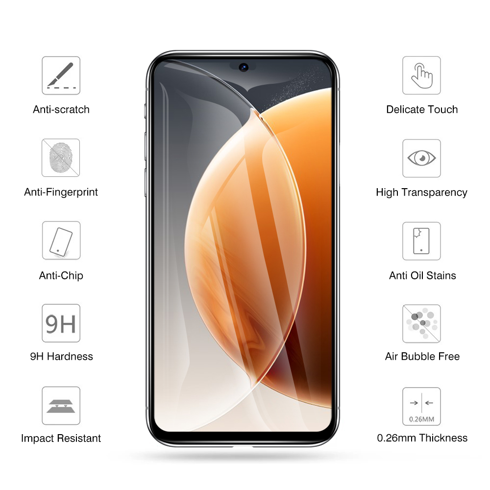 For Tecno Camon 30 4G 2Pcs Full Cover Tempered Glass With Black Edge For Tecno Camon30 4G Screen Protector Film Drop Proof. 