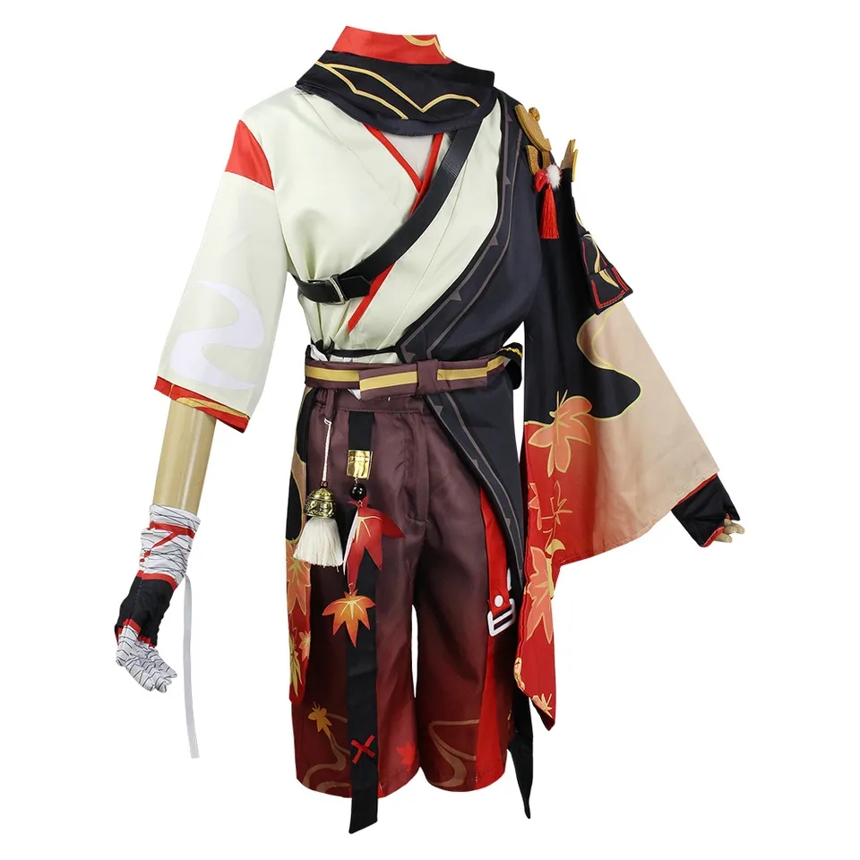 Kazuha Cosplay Costume Game Yuanshen Impact Kaedehara Kazuha Cosplay Yuanshen Impact Uniform Wig Halloween Party for Men Wowen. 