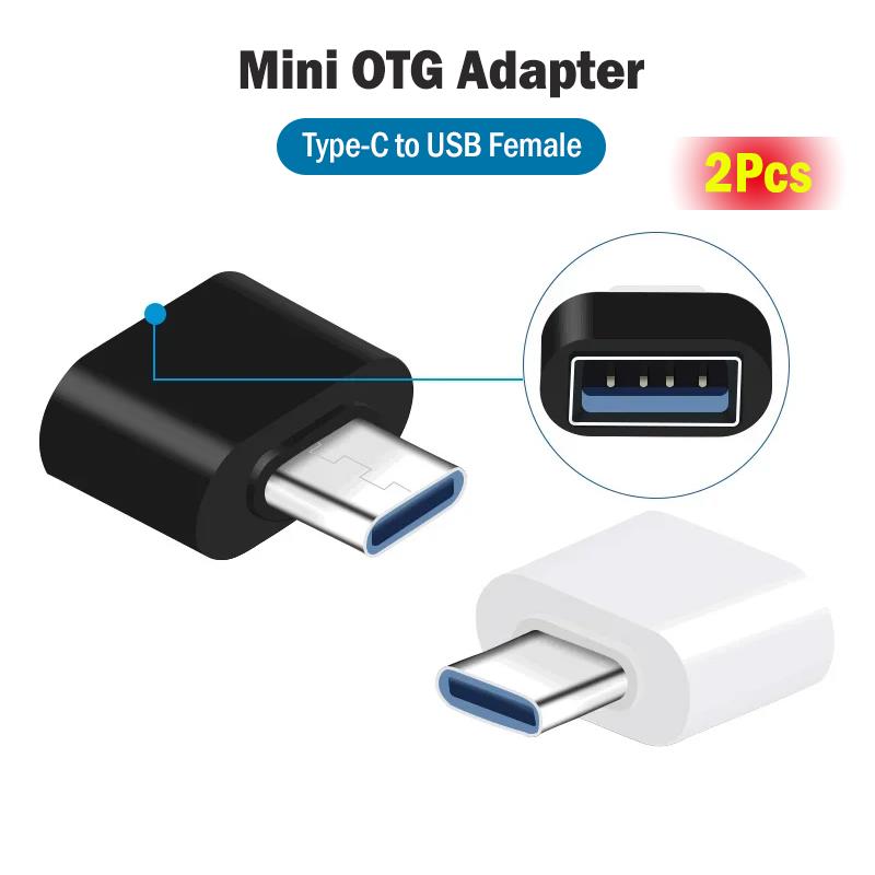 2Pcs USB Type-C OTG Adapters for Xiaomi Redmi Note 10 11 12 13 Pro+ 11S 10S USB-C OTG Converter for Xiaomi 11T 12T 13T 13 14 Pro