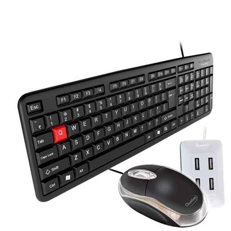 Usb Keyboard, Mouse & 4 Ports Usb Hub Combo - Usb Hub. 