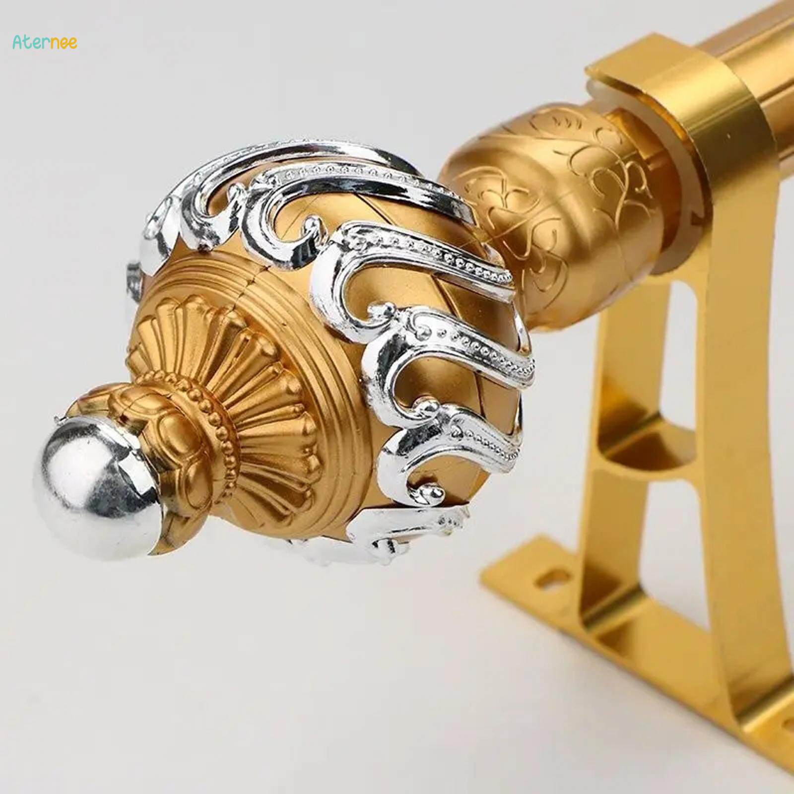 Curtain Rod Cap Finials, Pvc Drapery Rail Pole Head Cap Decorative Window Curtain Rail End Curtain. 