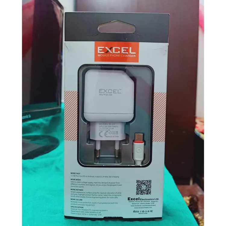 Excel Fast Charger travel charger Travel Adapter fast charging 3.1A Max Quick Excel Micro USB Charger. 