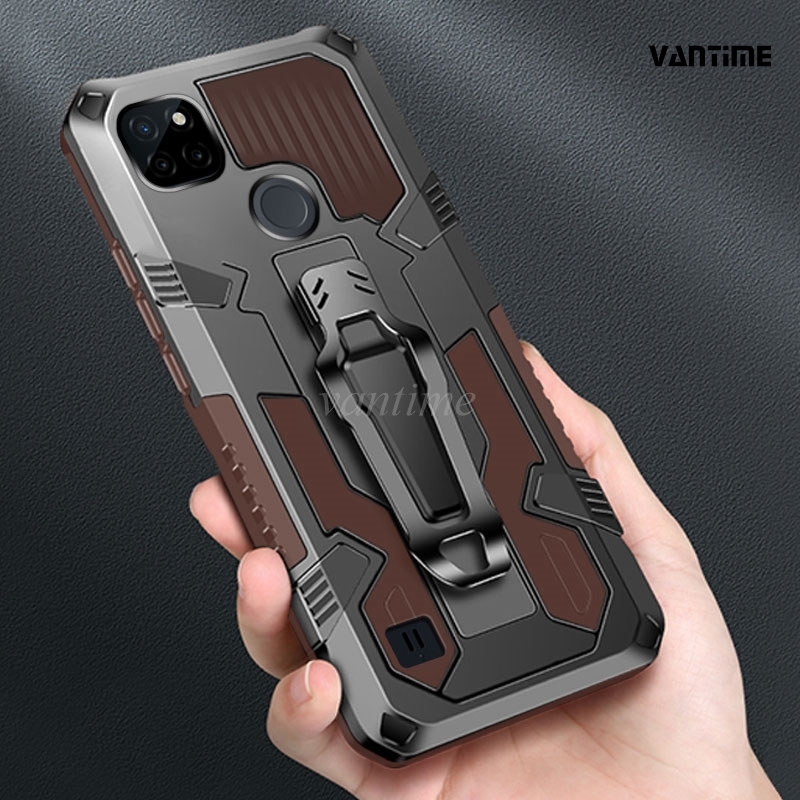 Vantime for realme c21y/realme c25y belt clip case leg cover slim