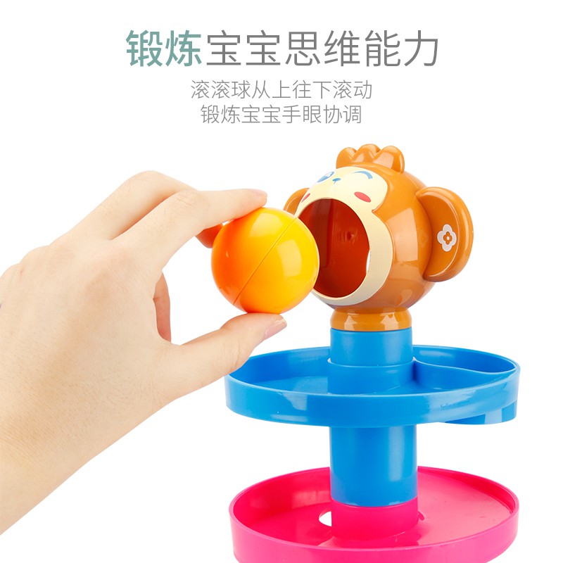 Roll Ball Toy for Kids 5 Layer Ball Drop and Roll Swirling Tower for Baby and Toddler Development Educational Toys. 