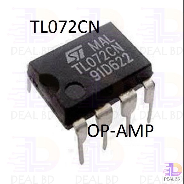 2Pcs TL072CP TL072 Dual Low Noise JFET Input Operational Amplifier A Class IC Op Amp Chip Breadboard Friendly IC DIP 8 Pin. 