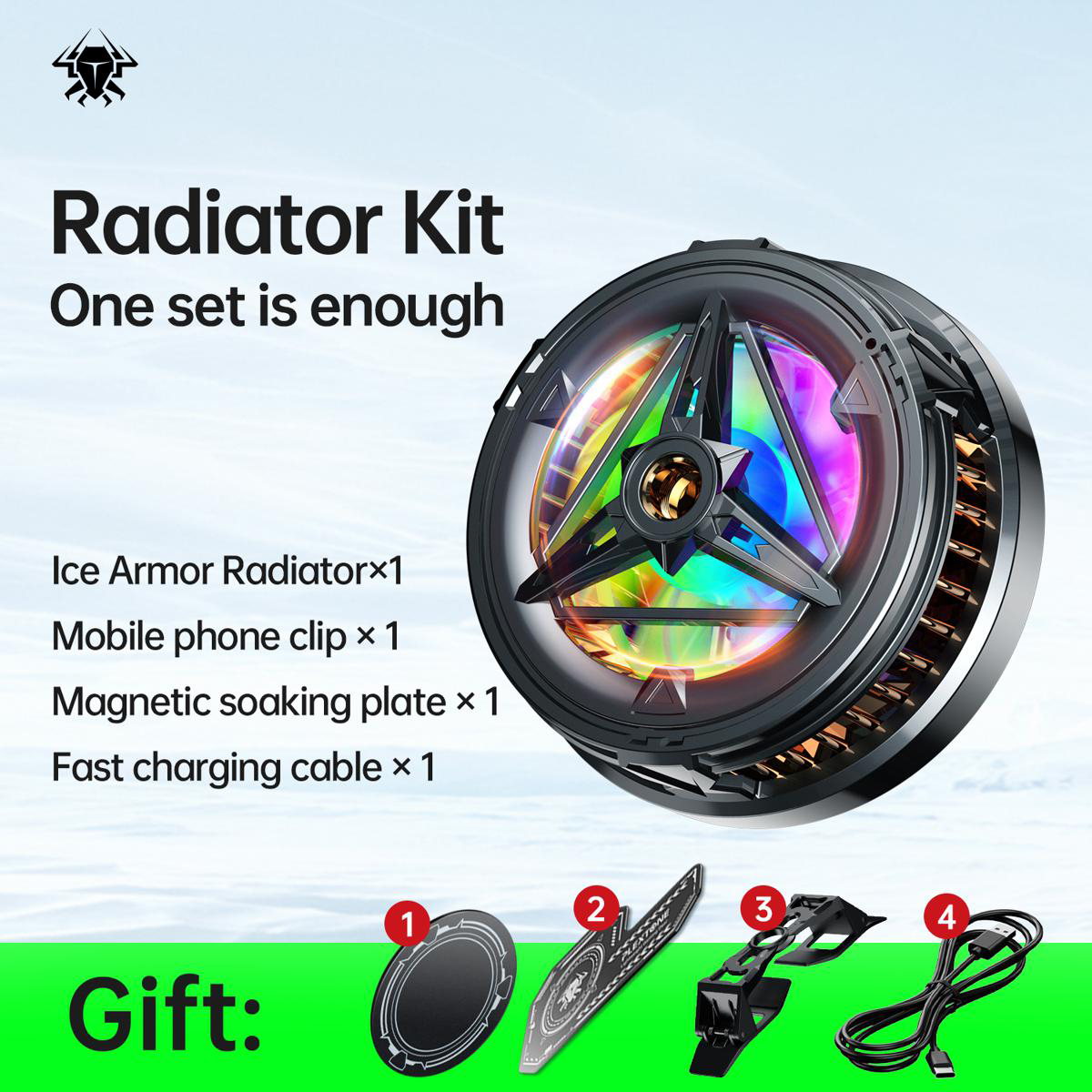 Plextone EX2 Radiator Semiconductor Refrigeration Chip With Magnetic Patch Mobile Phone Cooler Back Clip For PUBG, MLBB, Genshin