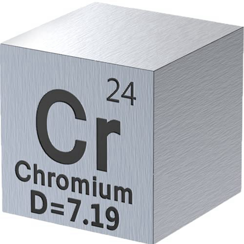 10 Piece Elements-Cubes - Density-Cube Set Metal 0.39 Inch/10 mm for A Periodic Table of Elements Collection. 