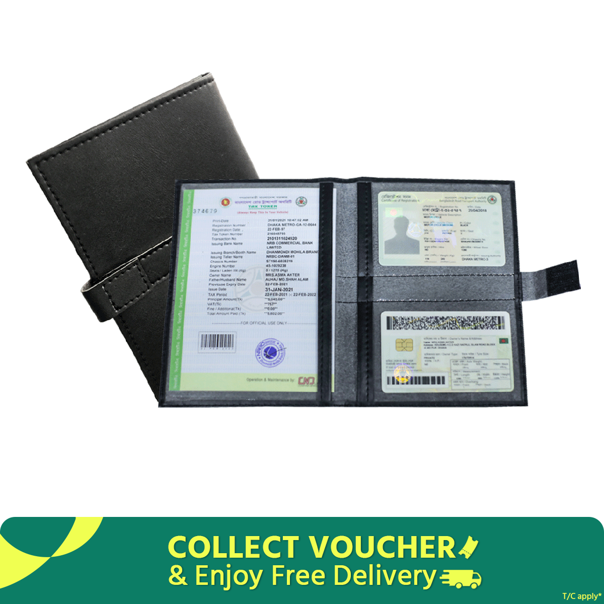 Car + Motorcycle Document Holder pouch Bag