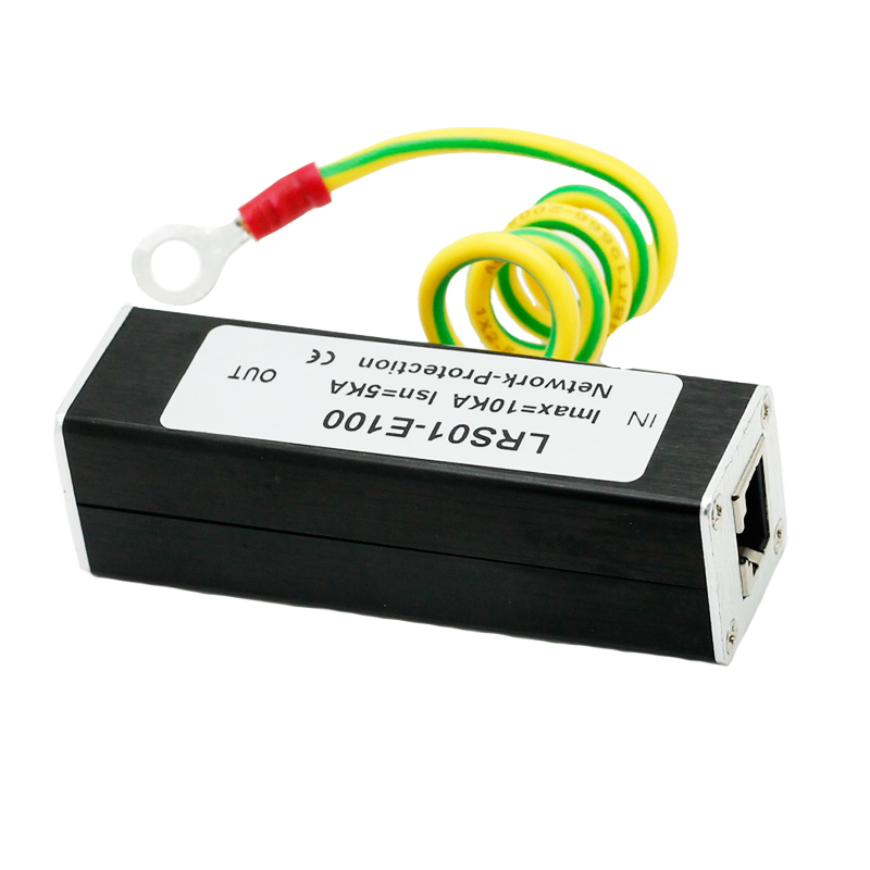 Network RJ45 Surge Protector Protection Device Lightning Arrester SPD for 100M Ethernet Network Thunder Lightning Arrester. 