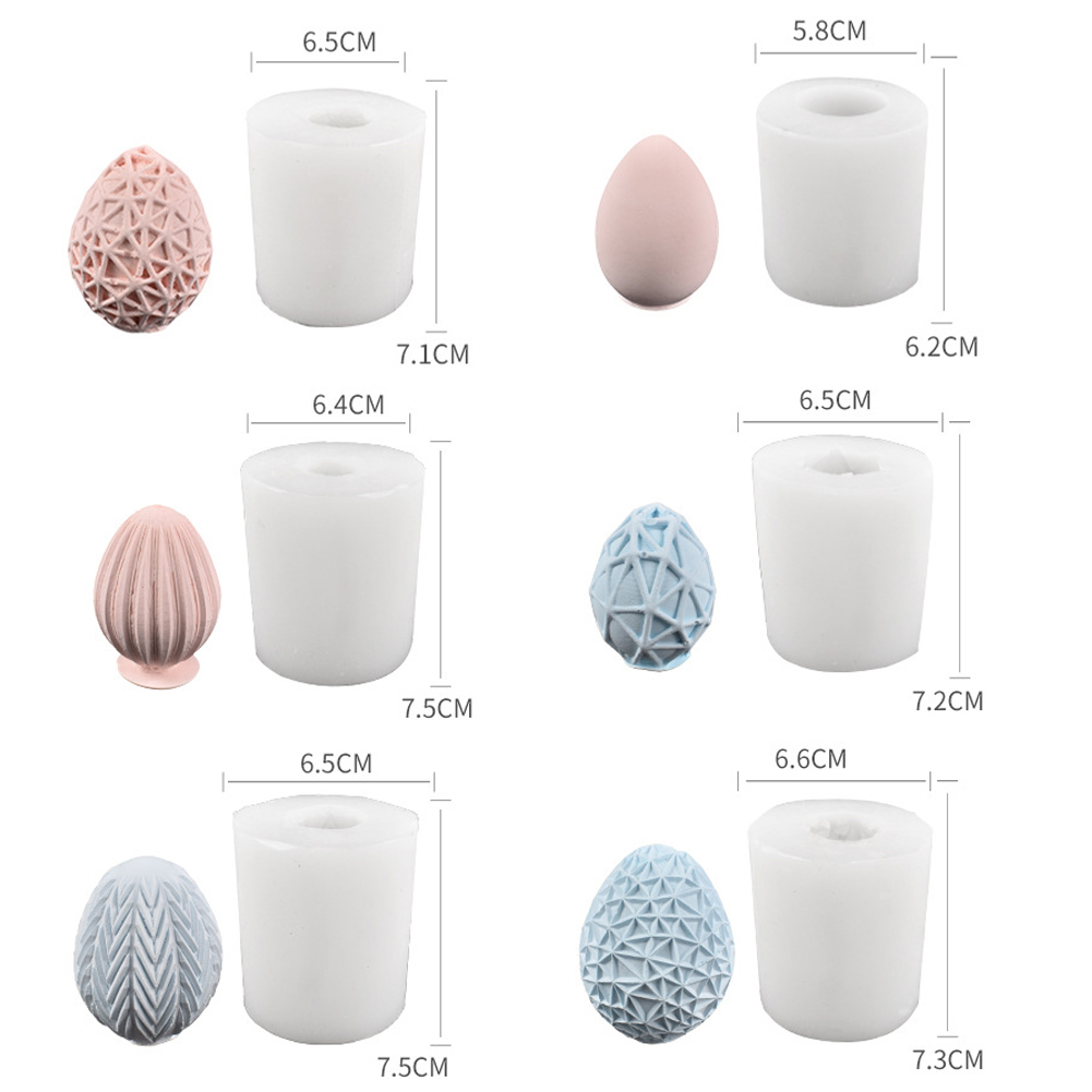 GC Reusable Easter Eggs Silicone Mold Diy 3d Simulation Egg Candle Moulds For Easter Party Decoration. 