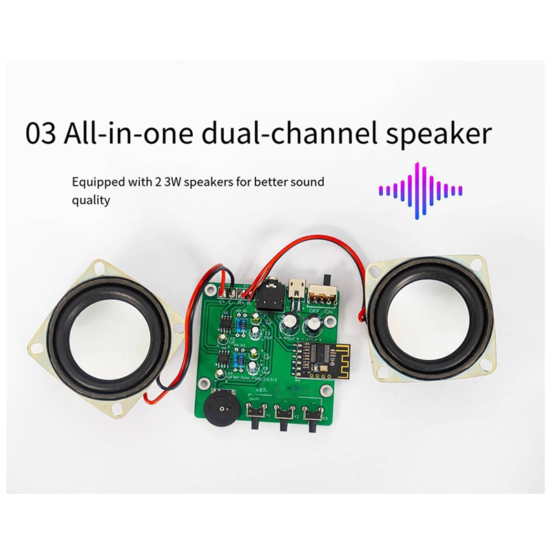 2-Channel Bluetooth Speaker Stereo Amplifier Board Electronic Product DIY Production Circuit Board Welding Kit. 