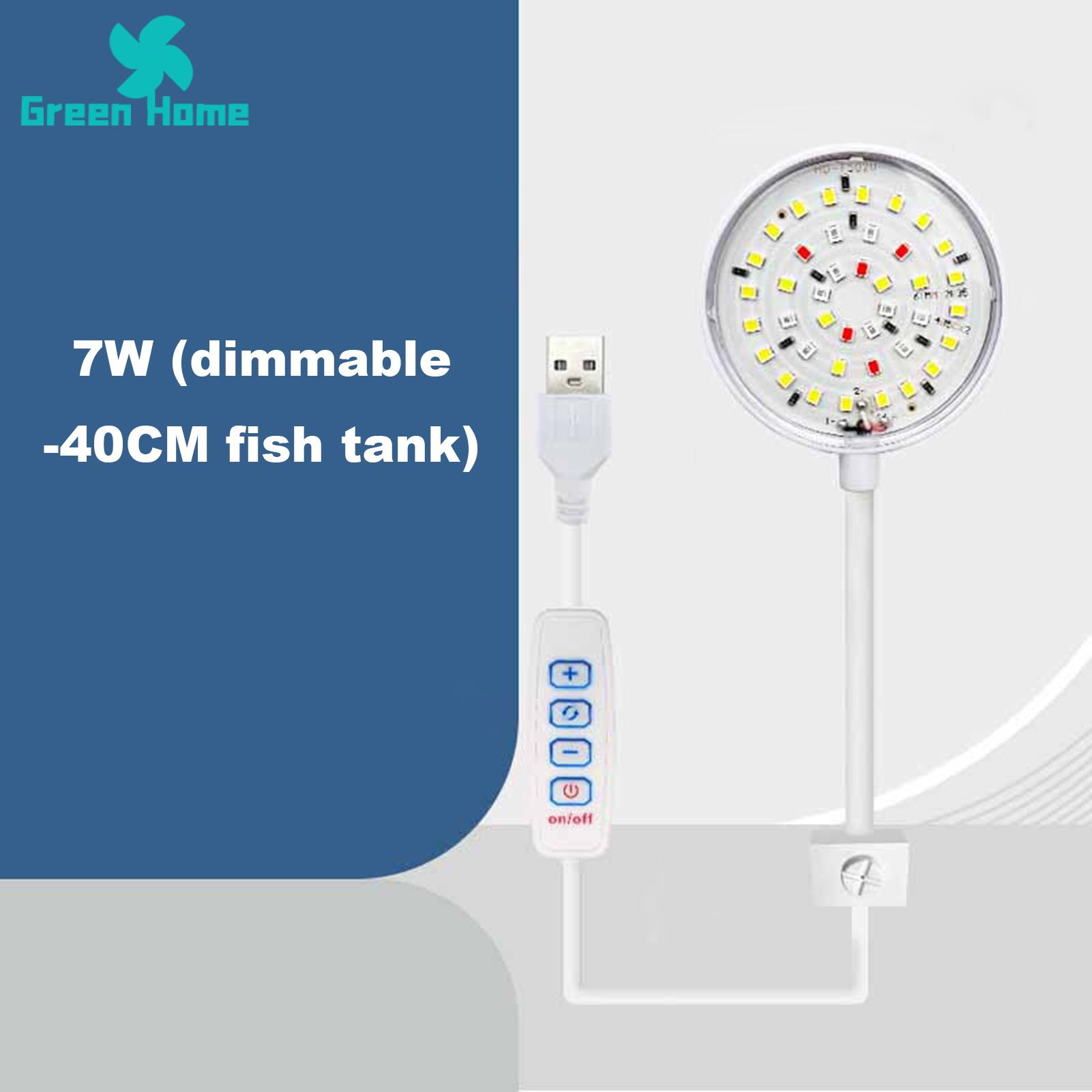 Fish Tank Light Soft Connection Full Spectrum Led Fish Tank Clip Lamp Waterproof Energy-saving Lighting for Turtle Fish Tanks 360-degree Adjustable Usb Powered Ideal for Natural Color Aquarium Lamp. 