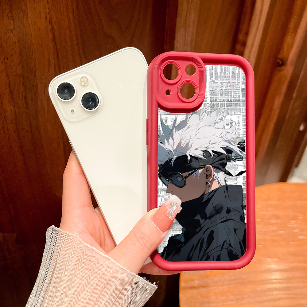 Jizetin for OPPO A18 A38 Back Cover Satoru Gojo Poster Ladder Camera Soft Rubber Mobile Phone Case. 