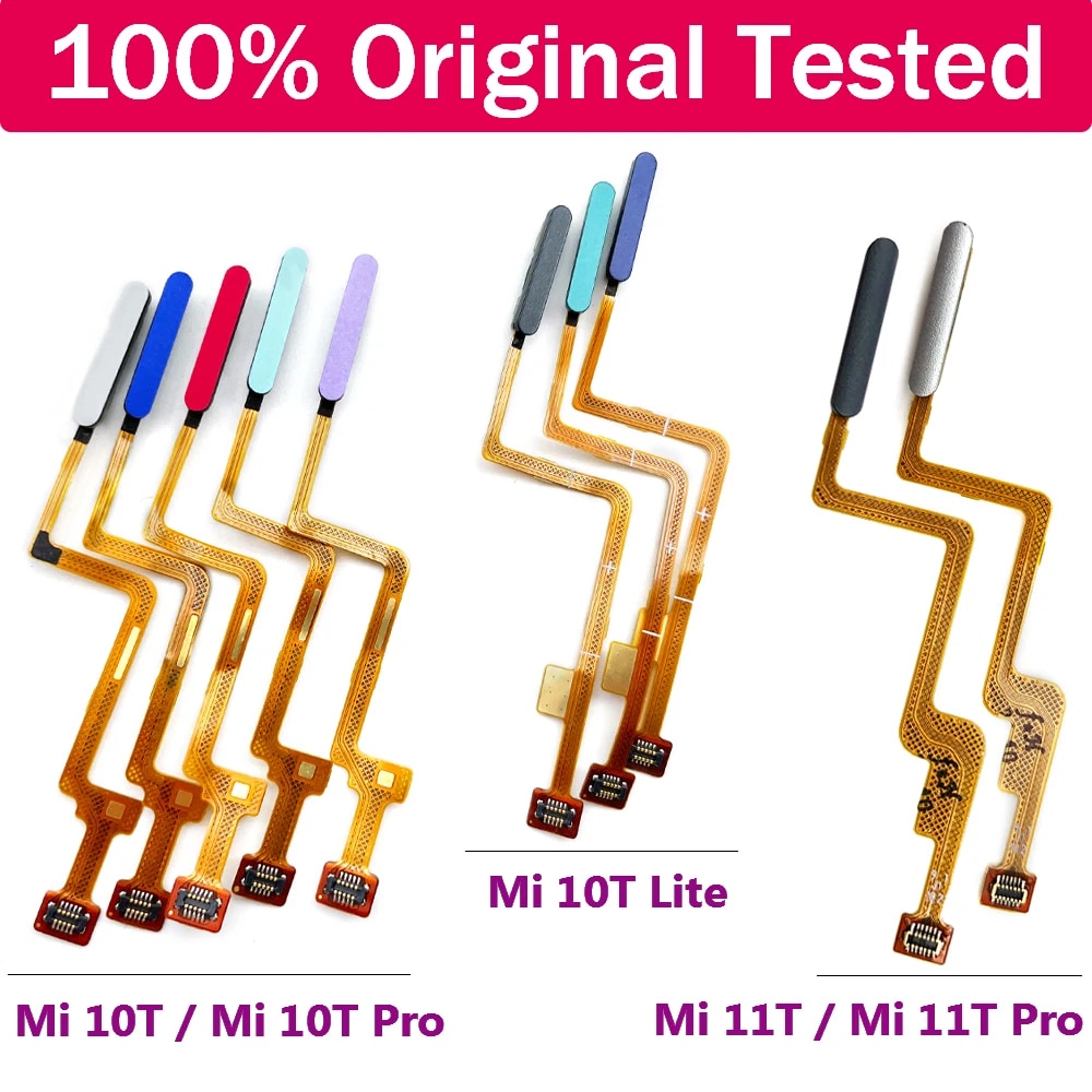 Tested For Xiaomi Mi 10T Pro / Mi 10T Lite 11T Pro FingerPrint Sensor Scanner Key Flex Cable Power Button Touch ID