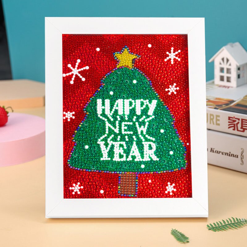 Easy 3D Diamond Art Painting Kit for Kids Beginners Gem Craft Christmas Gift for Girls and Boys Small DIY Paint by Number. 