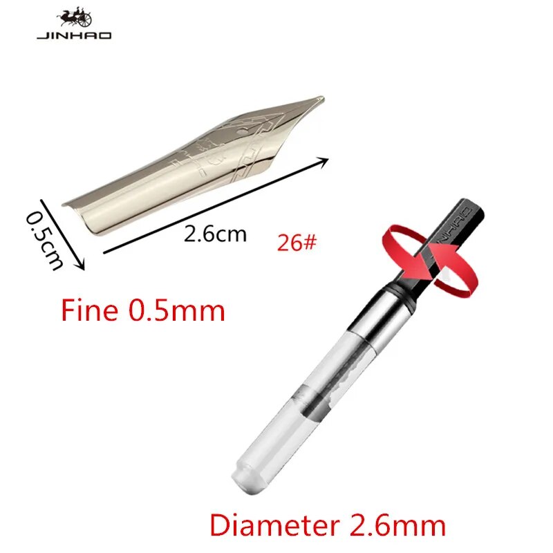 Jinhao X250 /500/992/ 75/992/Fine 0.5mm Nib fountain pen The same size Universal other Fountain Pen