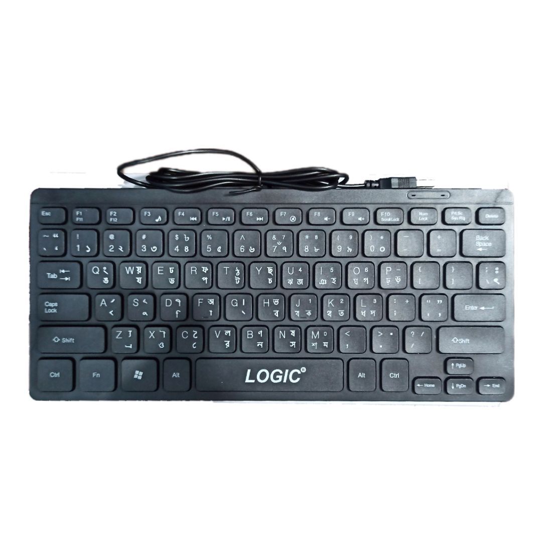 Laptop Mini Keyboard Logic LG-101 Mini USB Wired Keyboard-Black. 